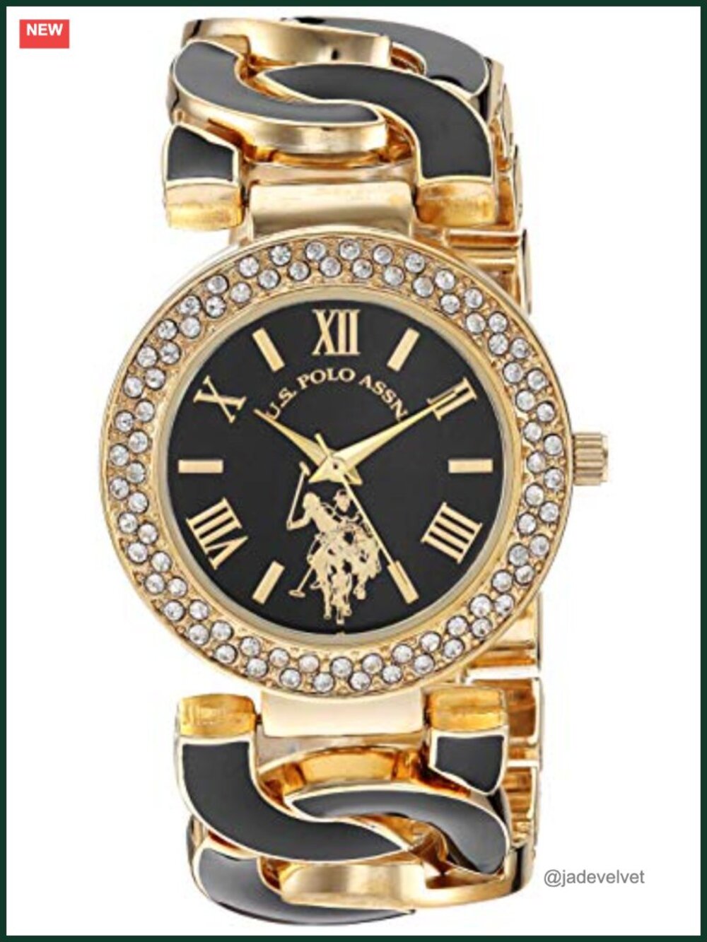 Women's Quartz Analog Watch Crystal Water Resistant Bracelet 33mm